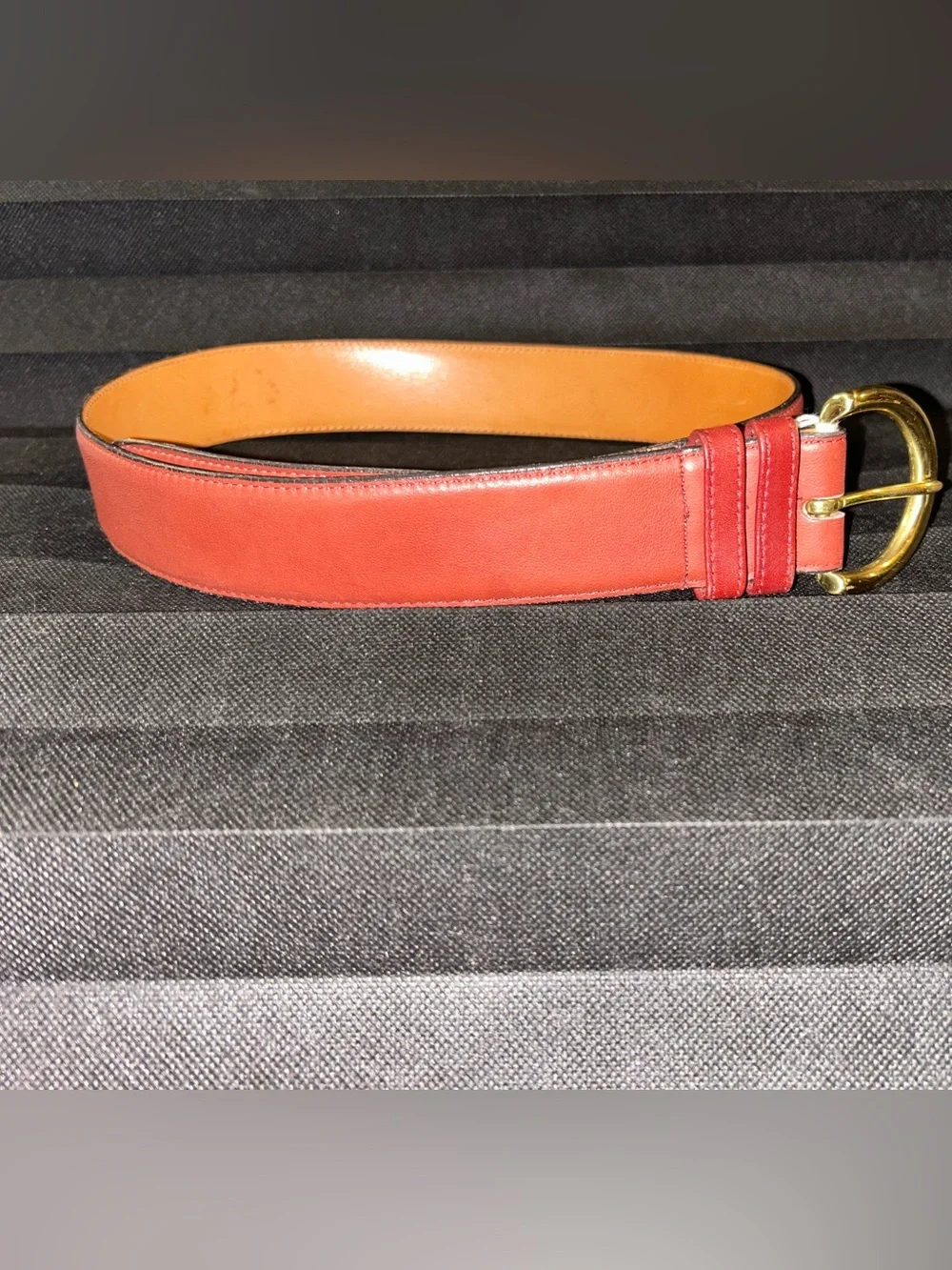 Vintage 1990s Coach Leather Belt (Style #8500) in the vibrant 